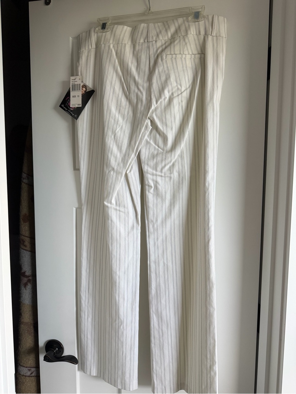Rampage White Pinstripe Wide-Leg Dress Pants for Women